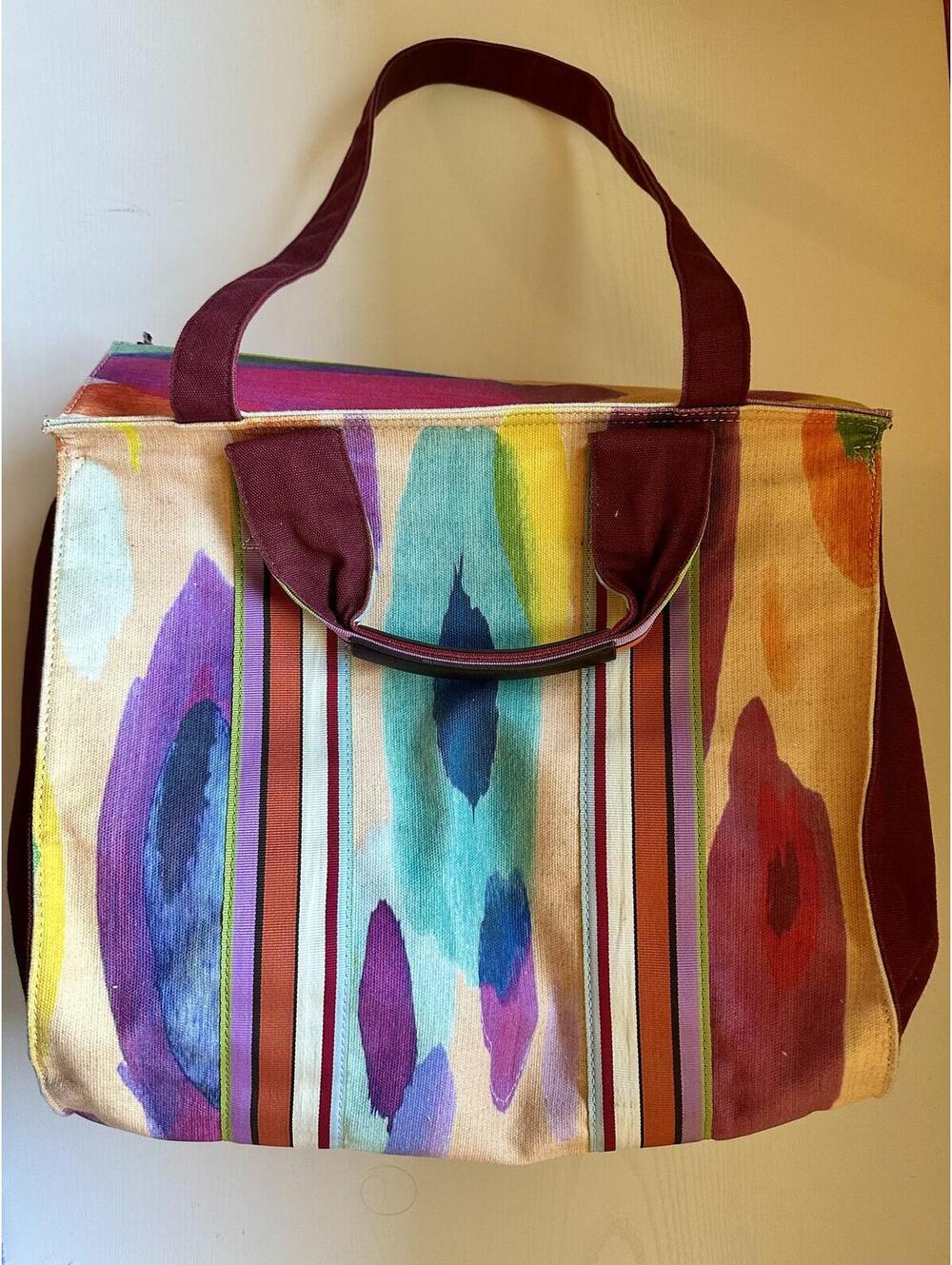 Maliparmi Multicolor Canvas Tote Bag